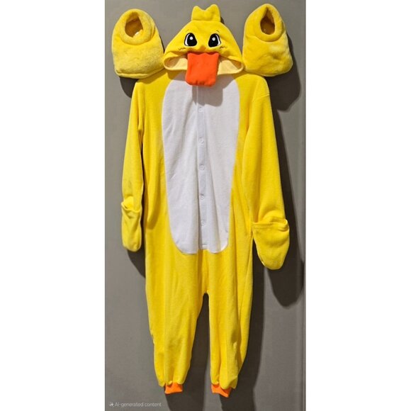 Yellow Duck Onesie Pajamas - Picture 2 of 11